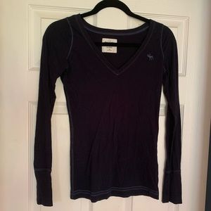 Abercrombie Navy Long Sleeve T-Shirt